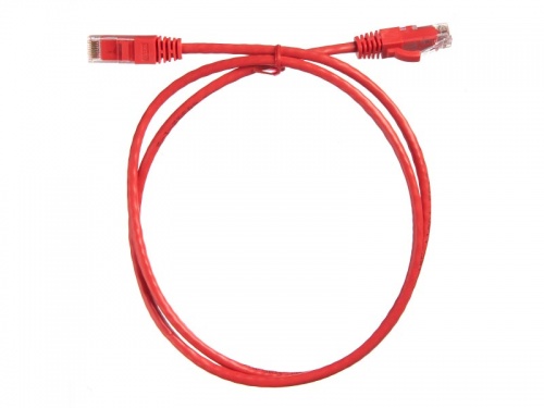 Патч-корд UTP4 cat.6, 1.0м, литой коннектор, красный, Netko CKC