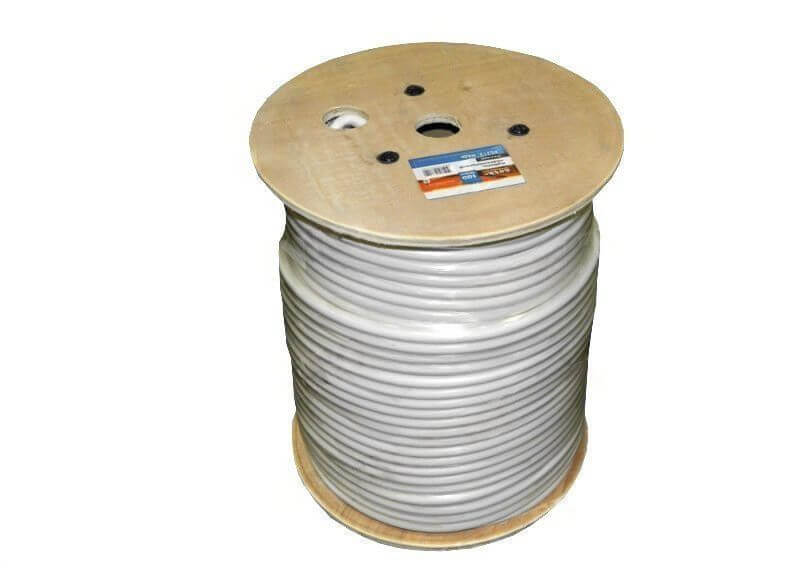 Кабель коаксиальный RG213, 50 Ом (CU, оплетка 144 нити CU), белый (100м) NETKO Optima_1