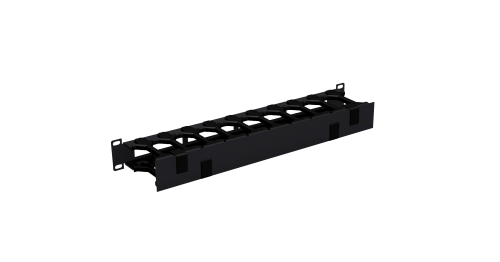 Кабельный органайзер NIKOMAX NMC-OP100CF-1U-BK, 19, 1U