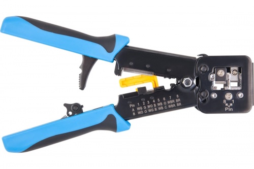 Инструмент обжимной для коннекторов со сквозным отверстием EZNetko plug RJ-45; RJ-11RJ-121