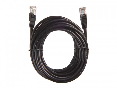57010 Патч-корд Technolink UTP4 cat 5e, 5,0м, ВС, LSZH, черный, литой коннектор