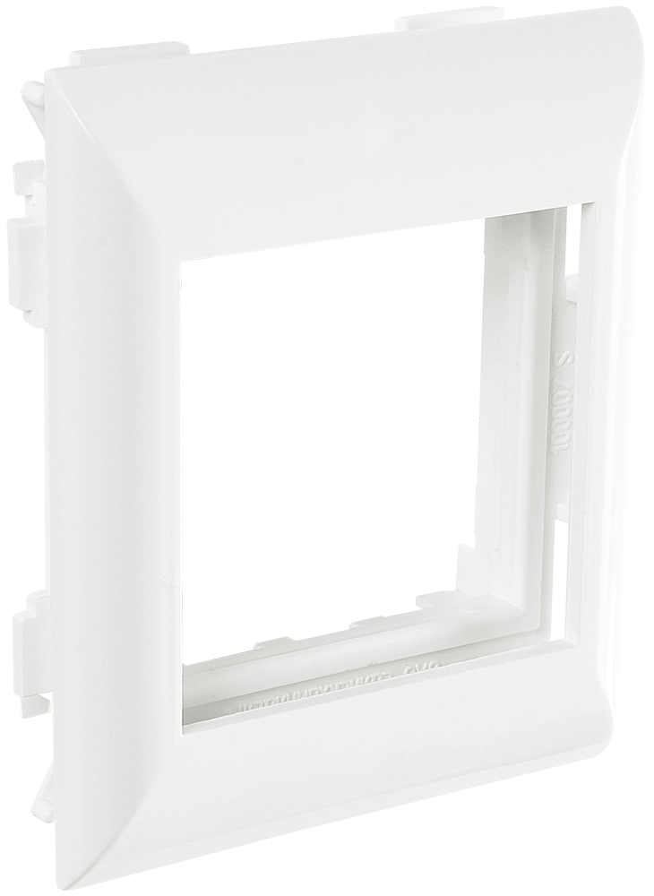 Суппорт с рамкой на 1 пост (45х45) в профиль для кабельных каналов 100х50, 105х50 (100007S)_1