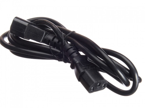 Кабель питания проходной (штекер IEC С13 - гнездо IEC С14) 30,75мм2, 1,8м, черный, NETKO Optima