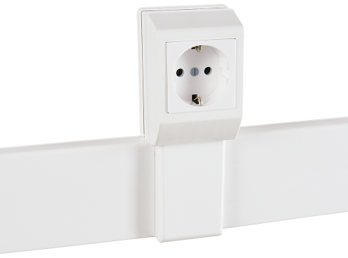 Суппорт с рамкой на 1 пост (45х45) вдоль профиля универсальный (020007S)