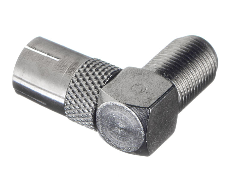 Переходник гн F - шт TV угловой (цинк), NETKO Optima_1