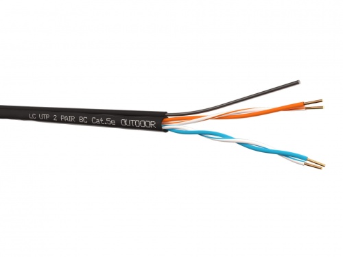 Кабель LC UTP2 cat.5е, одножильный, 305м, Cu, для наружных работ
