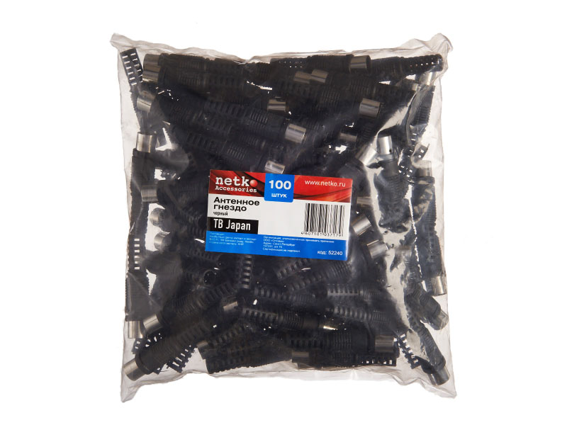 Гнездо ТВ черный, NETKO Optima_3