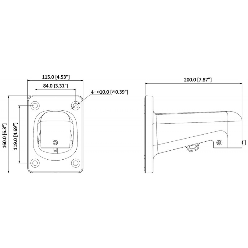 Настенный кронштейн для PTZ Dahua DH-PFB305W_3