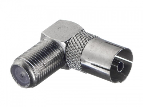 Переходник гн F - шт TV угловой (цинк), NETKO Optima