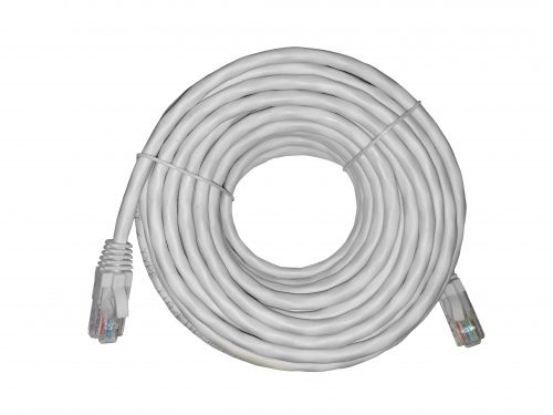 Патч-корд UTP4 rj45-rj45, cat.6, 10.0м, BC, LSZH, серый, литой коннектор NETKO Optima