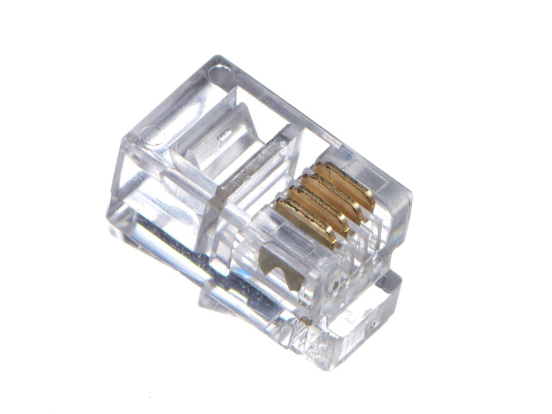 Коннектор RJ9 (4p4c), для телефонных трубок (нож с 2-мя зубцами), 100шт., NETKO Optima_1