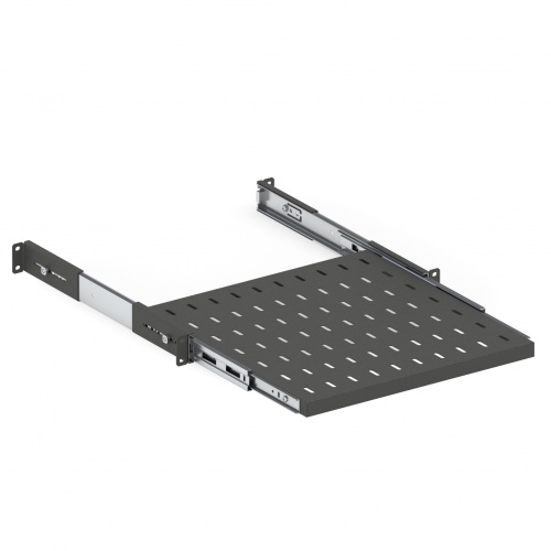 Полка выдвижная DANNMAN SSH-1U-450-RAL9005 до 30кг, 485х450мм, черная