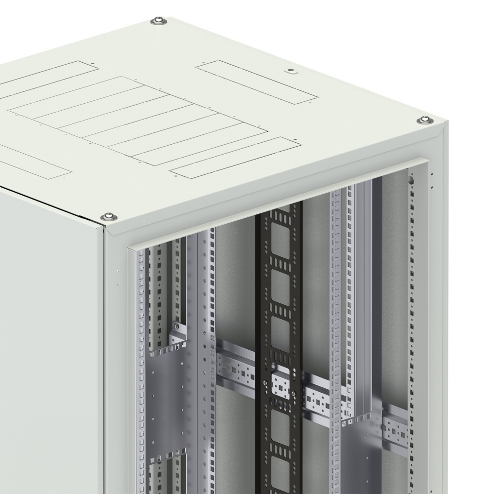 Вертикальный кабельный организатор DANNMAN CO-42U-VP-RAL7035 плоский, 42U, серый_1