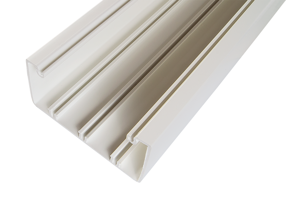 Кабельный канал с крышкой 100х50х2000мм, белый (100001S)