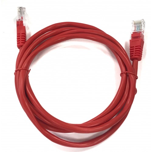 Патч-корд Technolink UTP4 cat 5e, 1,5м, ВС, LSZH, красный, литой коннектор