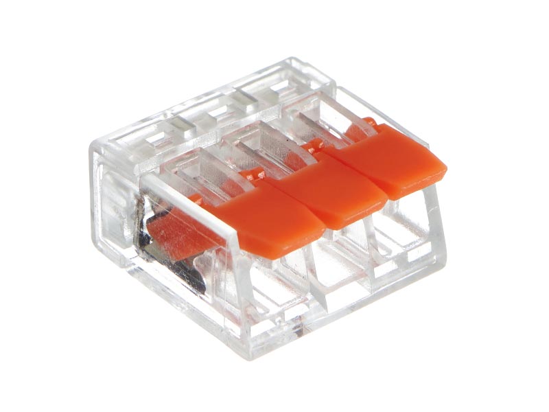 Клемма 223-413 (WAGO) многоразовая, универсальная, 3-проводная (0,14-4мм2), 40шт. NETKO Optima1