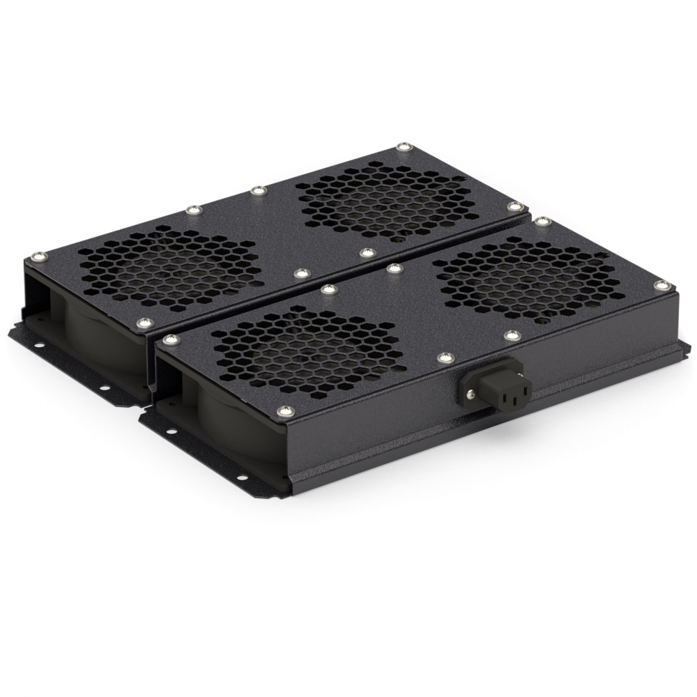 Модуль вентиляторный DANNMAN TFAN-2FR-RAL9005, 2 вентилятора, без кабеля питания, черный_2