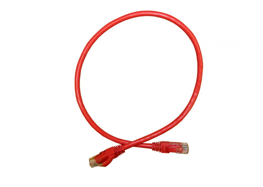 Патч-корд UTP4 cat.6, 3.0м, литой коннектор, красный, Netko CKC_1