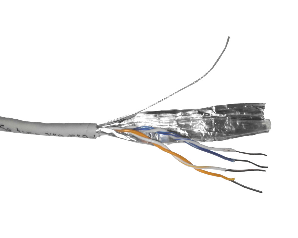 Кабель FTP2 cat.5е, одножильный, экранированный, 305м, Cu, серый, NETKO Optima Silver_3
