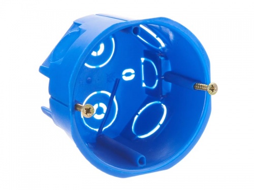 Коробка установочная приборная в бетон УПп 6845.1.1, синяя