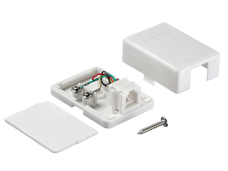 Розетка телефонная внешняя  1 порт RJ11(6p4c)_1