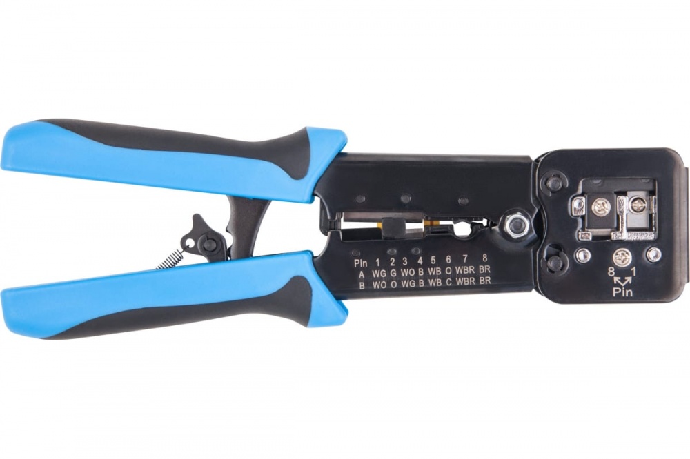 Инструмент обжимной для коннекторов со сквозным отверстием EZNetko plug RJ-45; RJ-11RJ-123