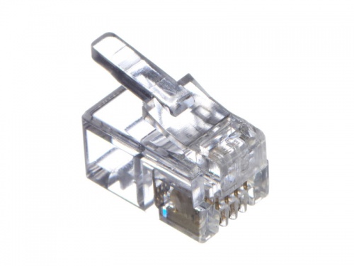 Коннектор RJ9 (4p4c), для телефонных трубок (нож с 2-мя зубцами), 100шт., NETKO Optima