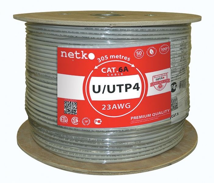 Кабель UUTP4 cat.6, 4 пары 23 AWG BC, 305м, одножильный, неэкранированный, с крестовиной, 305м, сер_1