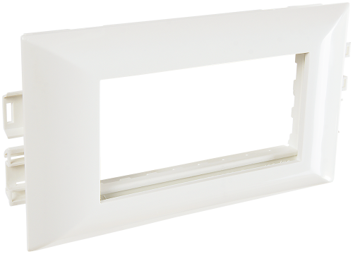 Суппорт с рамкой на 2 поста (45х45) в профиль для кабельных каналов 100х50, 105х50 (100008S)