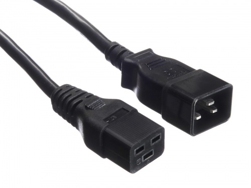 Кабель питания (гнездо IEC С20 - штекер IEC С19) 32,5мм2, 2м, черный, NETKO Optima