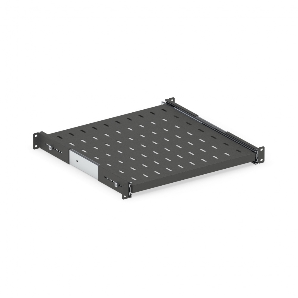 Полка выдвижная DANNMAN SSH-1U-450-RAL9005 до 30кг, 485х450мм, черная_1