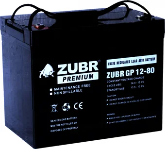 Аккумуляторная батарея ZUBR GP 12V 80Ah