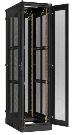 Напольный шкаф Classic 19",42U,перфор. двухстворчатые двери, перфор. стенки, 600х2060х800, RAL9005-0