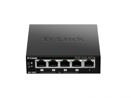 Коммутатор D-Link DES-1005P/B1A-0