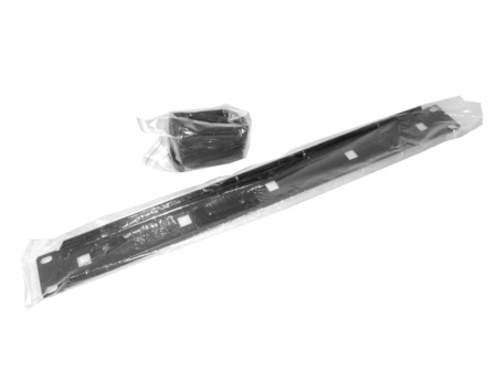 Кабельный органайзер 19", 1U, металлический, 5 пластиковых колец, черный "SB"-6