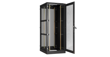 Напольный шкаф Classic 19",33U,перф.перед и зад.двери,бок.металл.стенки,800х1660х1000,RAL9005-1