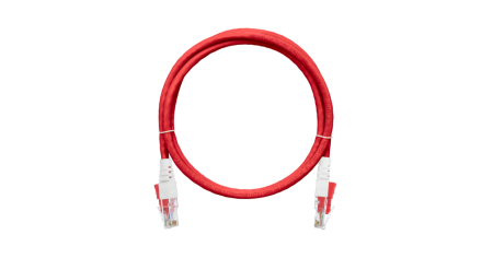 Коммутационный шнур NIKOMAX с замком U/UTP 4 пары, Кат.5е, LSZH нг(А)-HFLTx, красный, 1,5м-0