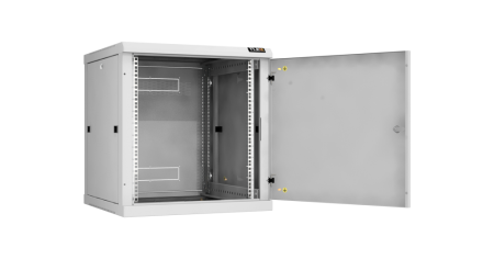 Настенный разборный шкаф Classic 19",12U,металл.дверь,600х636х600мм,2 пары монтажных направл,RAL7035-1