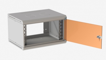 Шкаф телекоммуникационный настенный разборный МиК 19" Lite 9U 600*600  дверь стекло-2