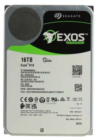 Жесткий диск Seagate Exos X18 16TB ST16000NM000J. 3.5", SATA 3.0 (6Gbps), 7200 об/мин, буфер 256 МБ-0