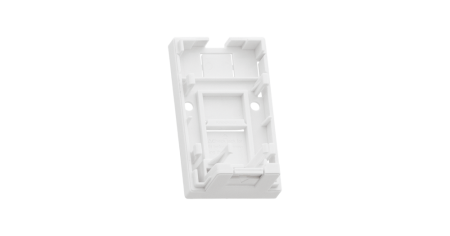 Корпус настенной розетки NIKOMAX, 1 порт, под модули-вставки типа Keystone, со шторкой, белый-1