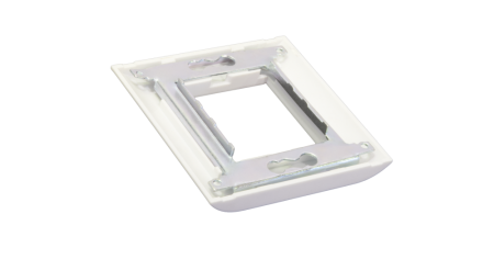 Настенная лицевая панель NETLAN под 1 вставку Mosaic, 45x45, с подрамником, белая.-1