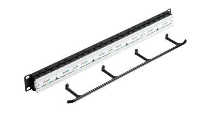 Коммутационная панель NIKOMAX 19", 1U, 48 портов, Кат.5e, неэкранированная, с органайзером, черная-4