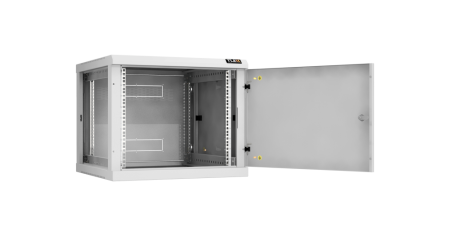 Настенный разборный шкаф Classic 19",9U,металл.дверь,600х503х600мм,2 пары монтажных направл,RAL 7035-2