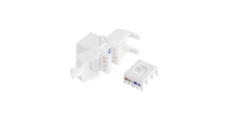 Модуль-вставка NIKOMAX, Кат.6, самозажимной, 180 градусов, неэкранированный, белый-1
