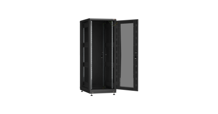 Напольный шкаф PRACTICAL, 19", 33U, стеклянная дверь, Ш600хВ1610хГ800мм, в разобранном виде, черный-2