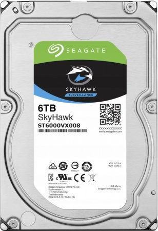 Жесткий диск SEAGATE ST6000VX008, 6TB, Skyhawk для видеонаблюдения-0
