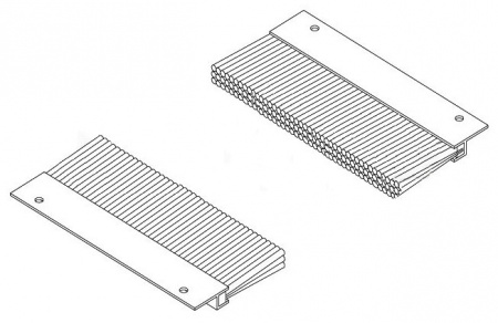 Щеточный ввод 300 мм (1 комплект=2 шт.) для шкафа шириной 600 мм-0