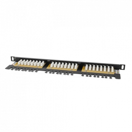Патч-панель высокой плотности 19", 0.5U, 24 порта RJ-45, категория 6, Dual IDC-2