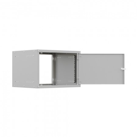 19'' Настенный шкаф NTSS LIME 6U 550×600×370 мм, металлическая дверь, стенки не съемные, RAL 7035-3